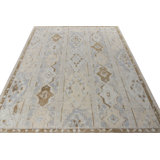 Distressed Homage Hand Knotted Wool Geometric Area Rug