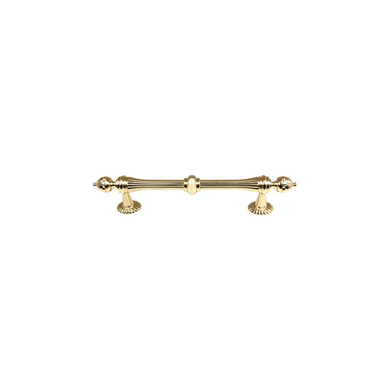 Ornate Bar / Handle Pull, Polished Brass