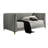 Iina Twin Daybed With Tuxedo Details, Gray Channel Tufted Flannelette