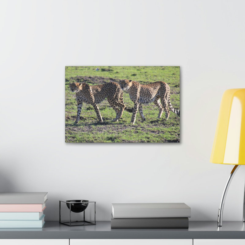 «Cheetah Couple Cheetah Troop Print», art mural, H 12 po x l 18 po