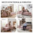 Rainbow-Inspired Linen Upholstered Chaise Lounge with Curved Backrest-1076173662