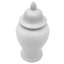 24" Antique White Scaled Temple Jar