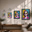 Woman in Sunglasses Modern - Framed Print-789052937-789052940