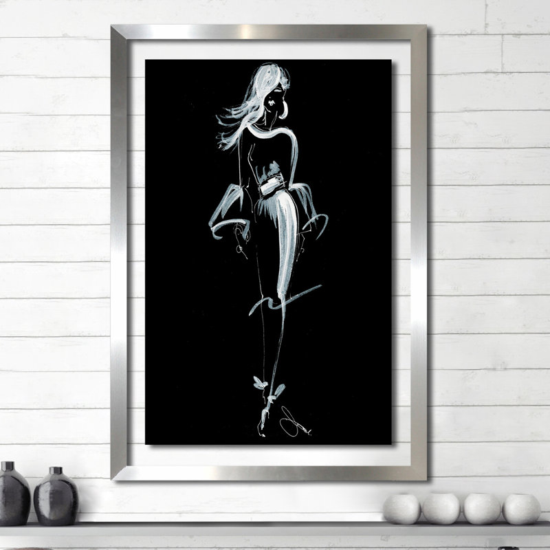« miranda », reproduction d’impression sur toile, H 27,5 po x l 21,5 po x P 0,75 po, Encadrement argenté