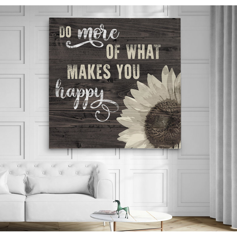 " What Makes You Happy ", Wrapped Canvas, 16" H x 16" W x 1.5" D