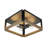 4-Light Bulbs Black Finished Caged Design Dimmable Flush Mounting Light Fixture