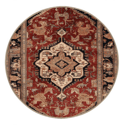 Machine Washable Persian Brown Area Rug