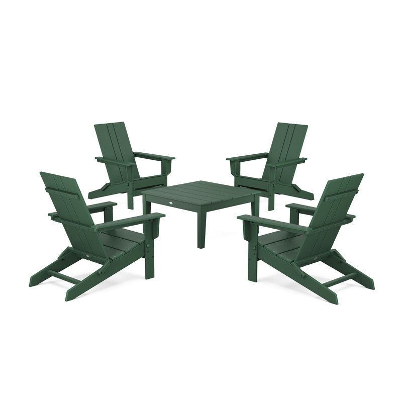 Ensemble de conversation 5 pièces POLYWOOD x ALLModern, Vert