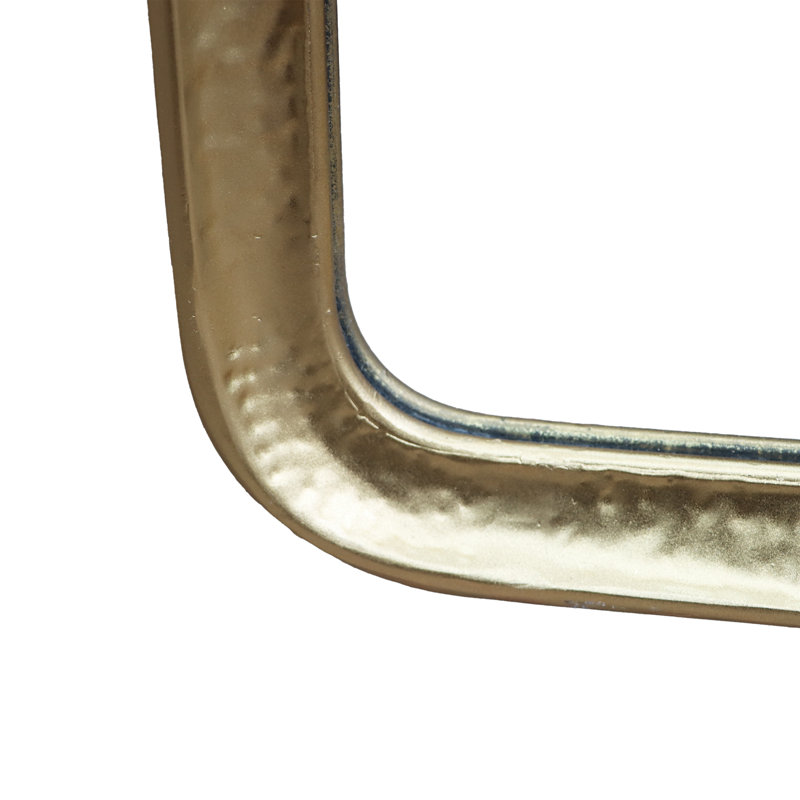 Ardenne Gold Metal Frame Rectangular Full Length Mirror with Tempered Glass, 71.2" x 16.1"