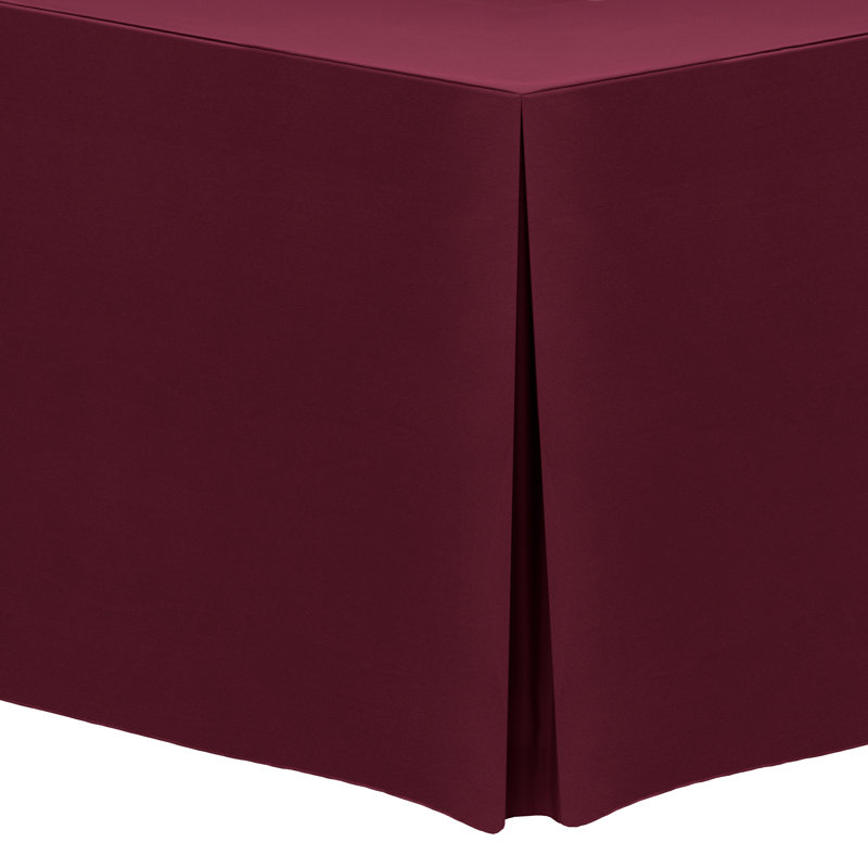 Solid Color Tablecloth, 18" x 48", 10, Ruby