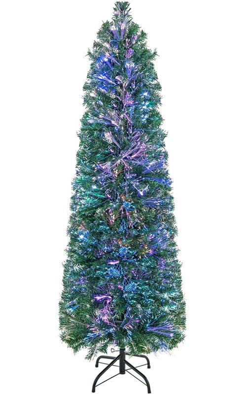 Lighted Artificial Pine Christmas Tree, 150cm H
