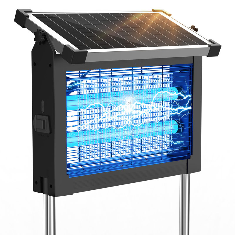 Lampe solaire d'extérieur Bug Zapper pour terrasse et jardin - Couvre jusqu'à 1 acre