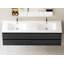 Meuble-lavabo double mural 71 po avec plateau en résine Stone Carol-Ann-1152349699