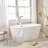 Iris 59" x 29.5" Freestanding Soaking Acrylic Bathtub-87223868
