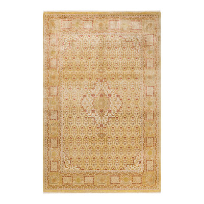 Keller One-of-a-Kind 6' 1" X 9' 3" 2000s Wool Area Rug in Yellow