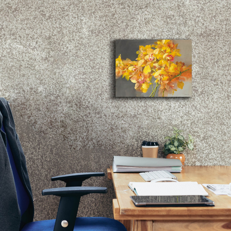 «Orchid Dreaming» par Danhui Nai, art mural sur toile, H 12 pi x l 16 pi