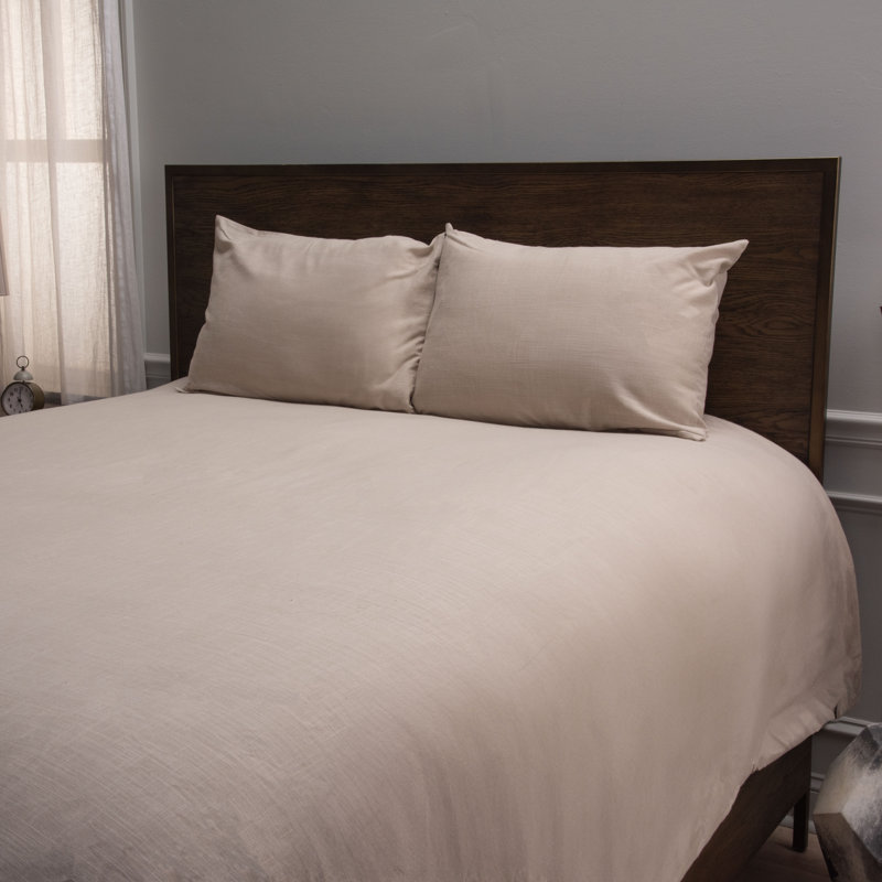 Zandy Cotton Comforter, Natural, King Comforter + 2 King Shams