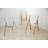Transparent Acrylic Folding Chair with Stainless Steel Frame and Footrest – Stackable Open-Back Side Chair-98417985