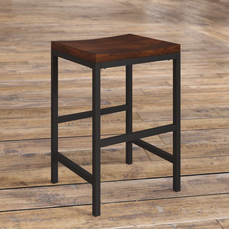Kelesia Counter Stool with Metal Frame, Counter Stool (24" Seat Height)