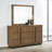 6-drawer Dresser and Mirror Ash Brown