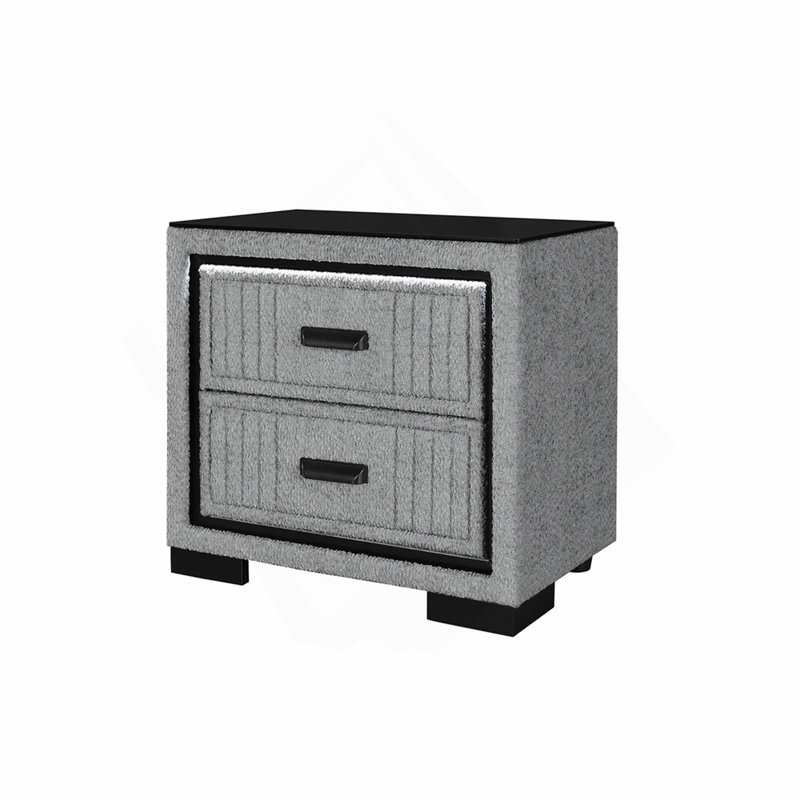 Table de chevet grise