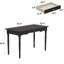 Bureau en bois massif avec tiroir 47,2 "W