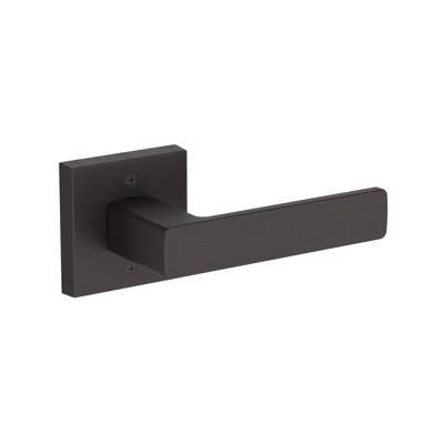 Sharpe Passage Lever with Contemporary Square Rose in Unlacquered Brass