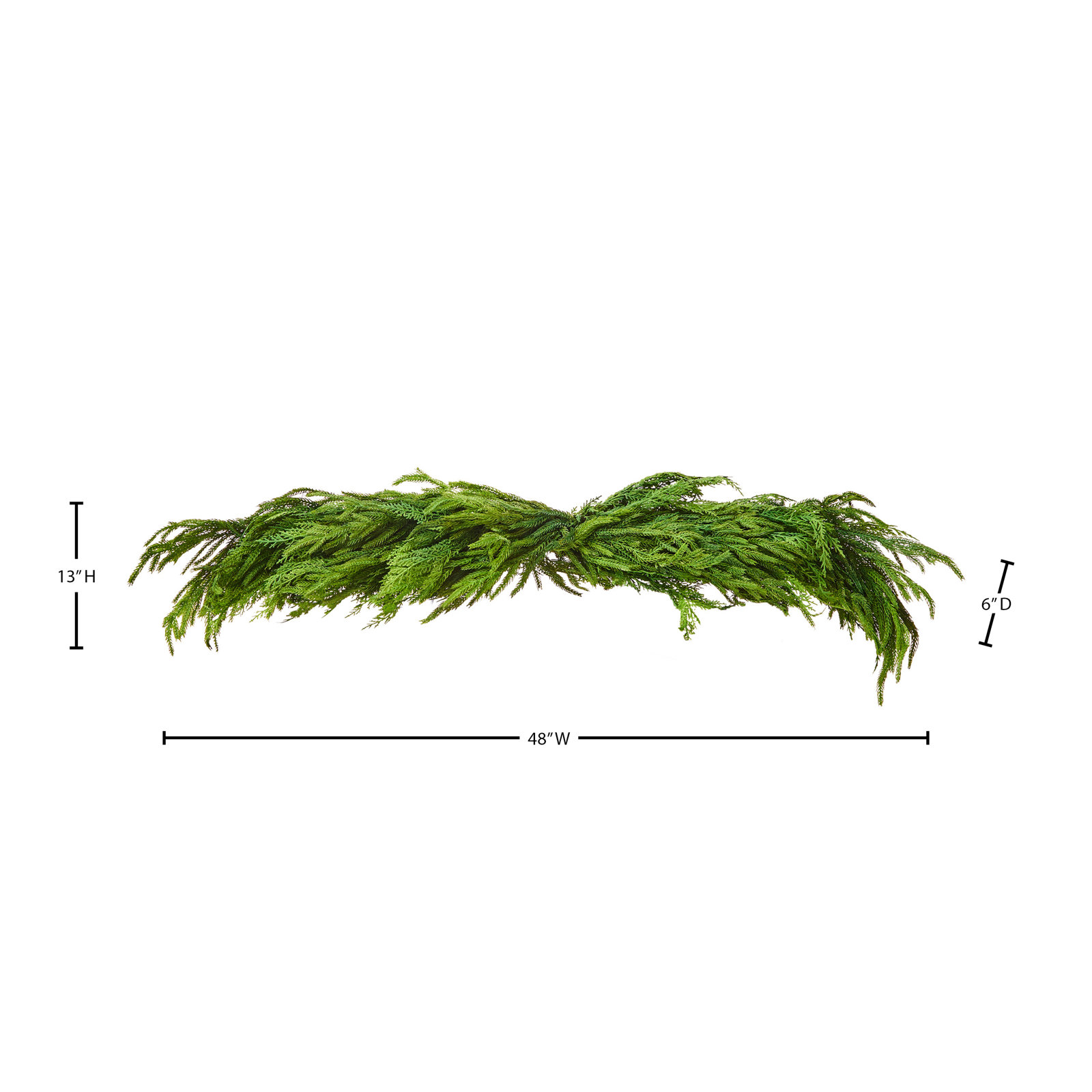 48" Real Touch Cedar and Norfolk Pine Swag