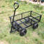 Chariot utilitaire de jardin robuste avec roues pour le transport du bois de chauffage, châssis en acier