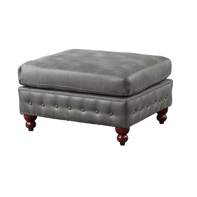 Rigoverto Upholstered Storage Ottoman, Gray