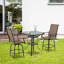 Ensemble de 2 tabourets de bar pivotants avec accoudoirs Outsunny