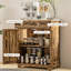 Buffet rustique brun avec tablette réglable-361873927