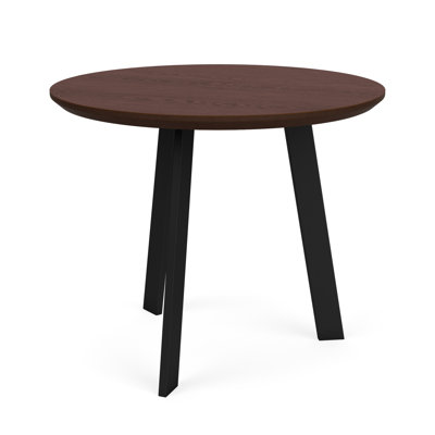 Luxe End Table Steel Legs 24" Dia High Pressure Laminate Top