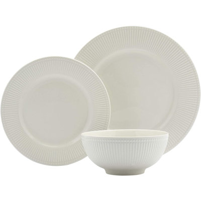 Grady Porcelain China Dinnerware - Set of 12
