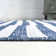 Anite Modern Offset Stripe Blue/Ivory Indoor/Outdoor Rug