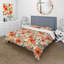 Ensemble de housse de couette Red Beige Floral Retro Harmony I - Floral Retro-109147547