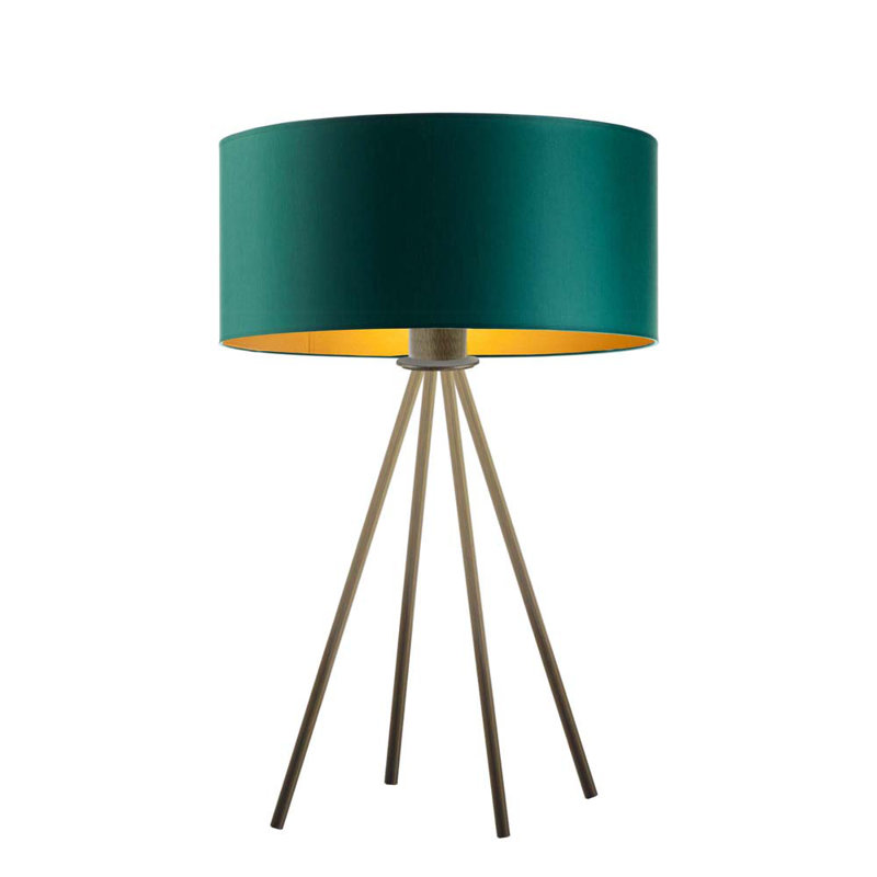 Orrville Metal Desk Lamp, Old Gold, Green