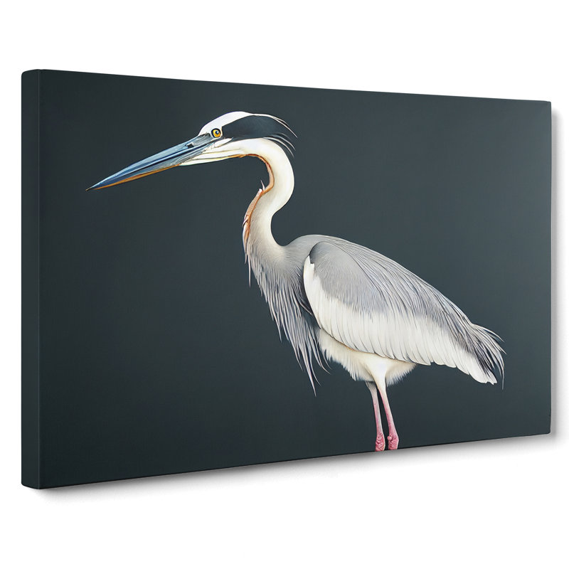 Awesome Heron Bird - Wrapped Canvas, 50cm H x 76cm W x 3cm D