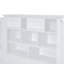 Lit plateforme simple en bois avec armoire verticale tout-en-un et 4 tiroirs de chaque côté, blanc