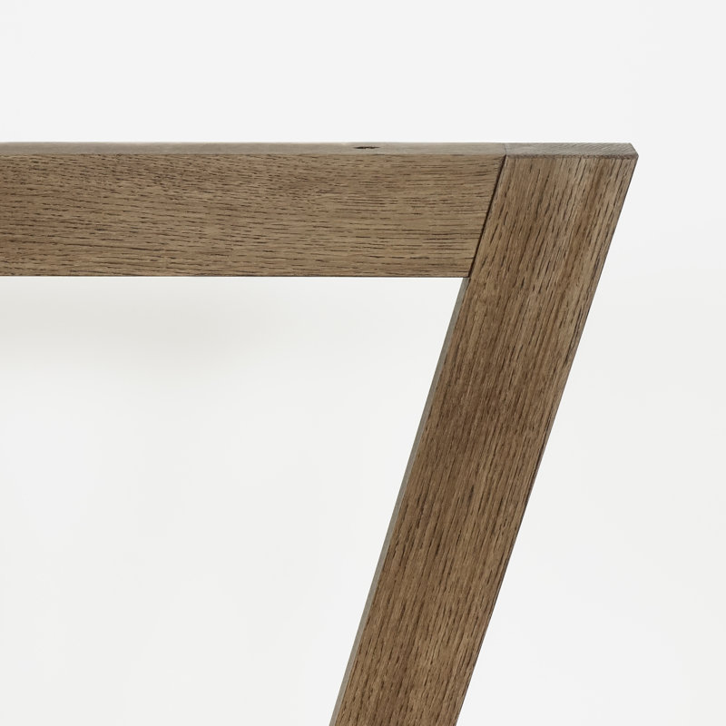 Natonya Oak Solid Wood Base Dining Table, Brown Oil , 75 H x 160 L x 90 W cm