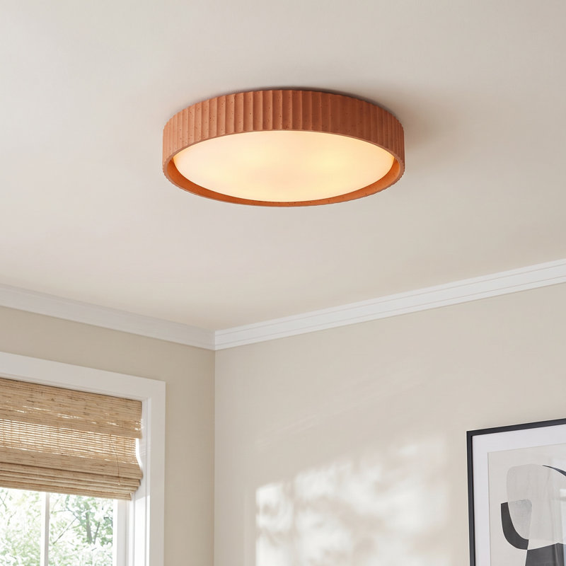 Carran Acrylic LED Flush Mount, Terra Cotta