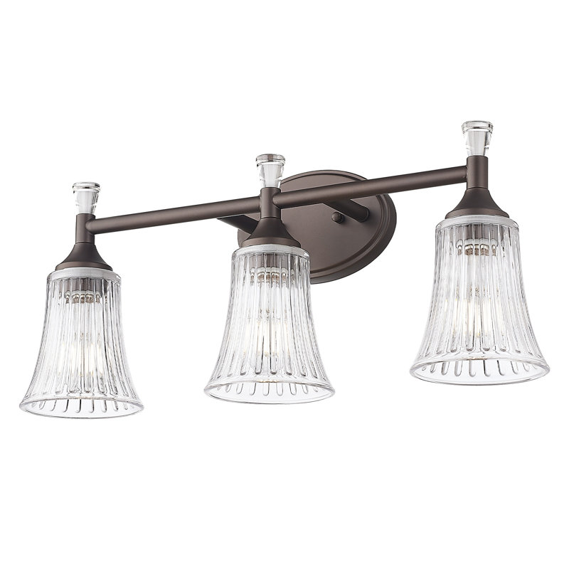 Éclairage pour meuble-lavabo à 3 lumières à intensité variable Bovina, Bronze huilé