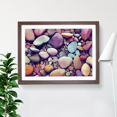 Colourful River Pebbles Vol.1 - Single Picture Frame Print