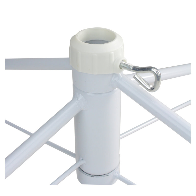 Support d'arbre de Noël pour arbres artificiels, H 7,5 po x l 22 po x P 22 po, Blanc