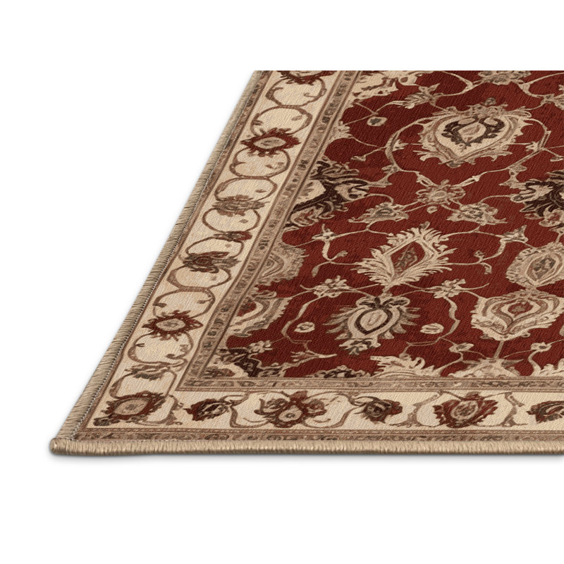 Tapis brun français lavable à la machine, Carré 4 pi