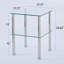 Table d'appoint transparente 2 pièces, table de bout à 2 niveaux, table de chevet moderne, canapé avec tablette de rangement pour le salon