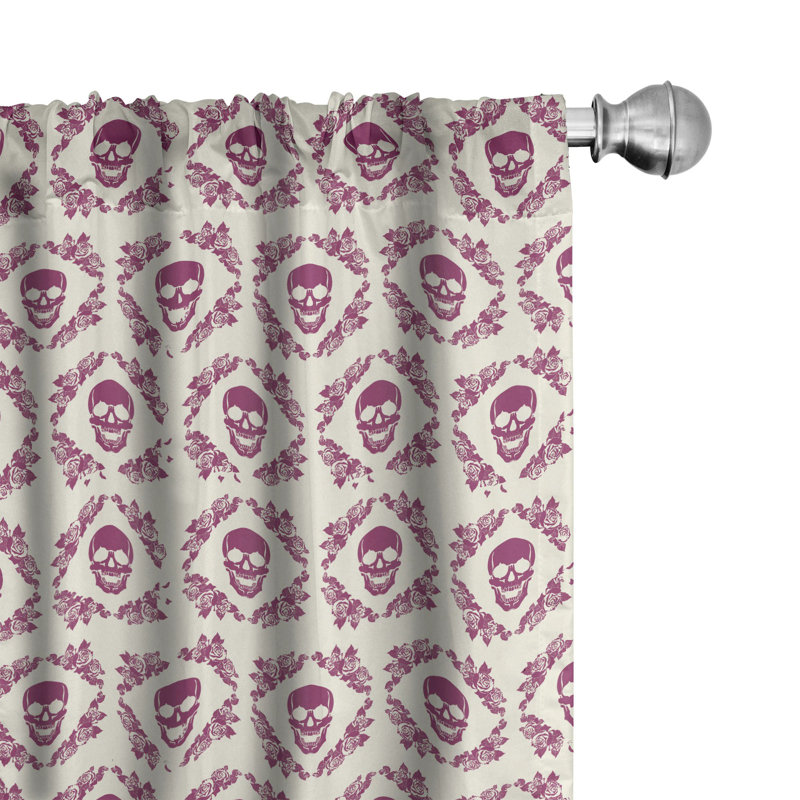 East Urban Home Floral Semi-Sheer Rod Pocket Sliding Panel, 28" x 63"