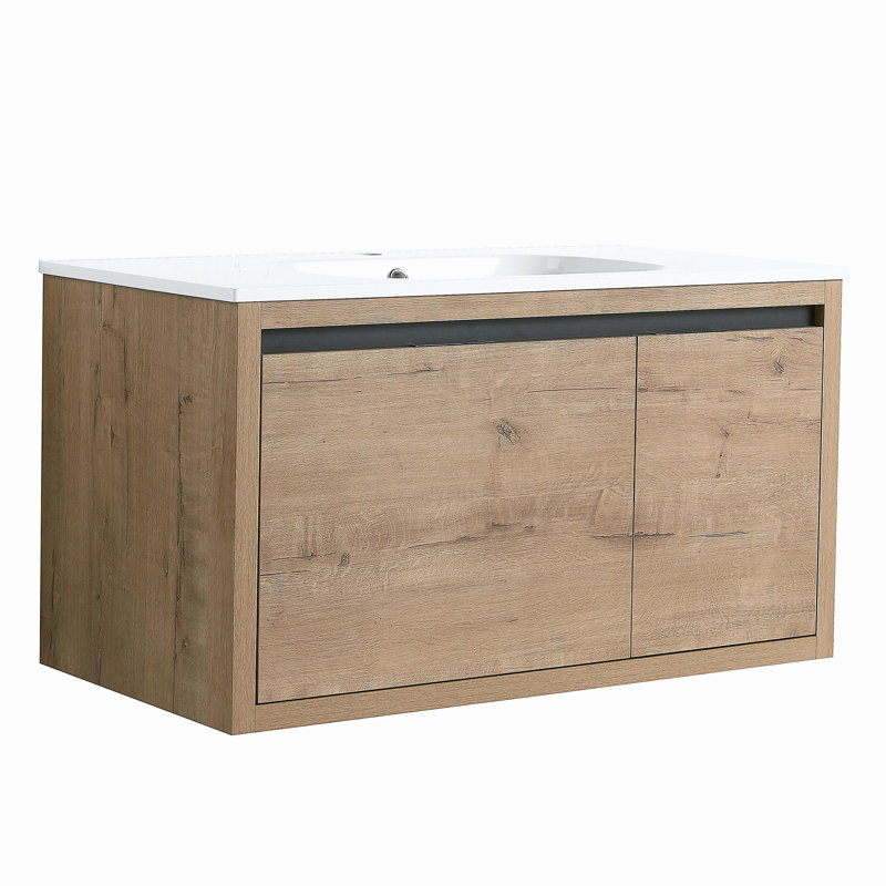 Meuble-lavabo mural de 36 pouces avec bol en gel