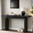 Simple Console Table With Clever Tabletop Design And Elegant And Lively Shape-2047549655