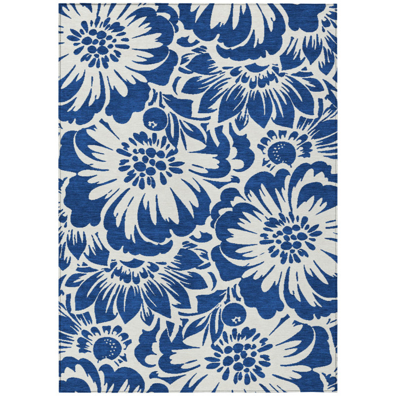 Rockcrest Washable Floral Indoor / Outdoor Rug, Rectangle 2'6" x 3'10"